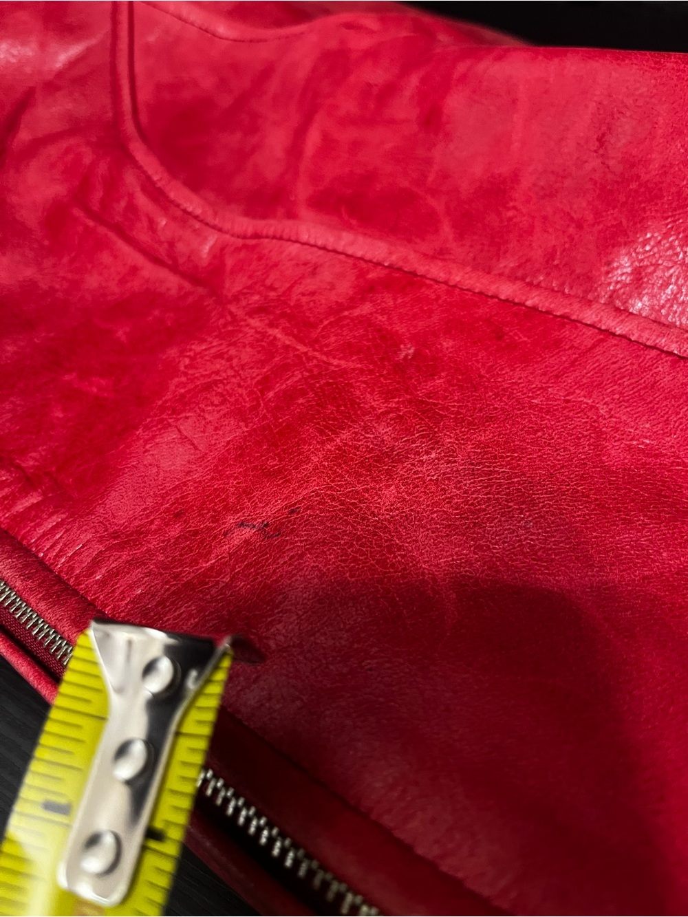 Red Sally & John New York leather jacket Size Large. See pics for Condition - Picture 9 of 9